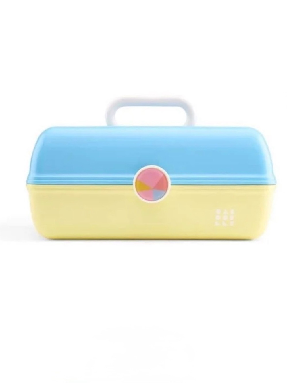 Caboodles | On-The-Go Girl Sky Blue Over Yellow Cosmetic Organizer Case
